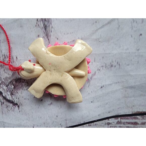 Clay Floral Turtle Ornament 2 Inch Long Handmade? Read - Picture 4 of 7